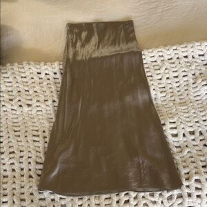 Elegant Brown Women's midi Skirt